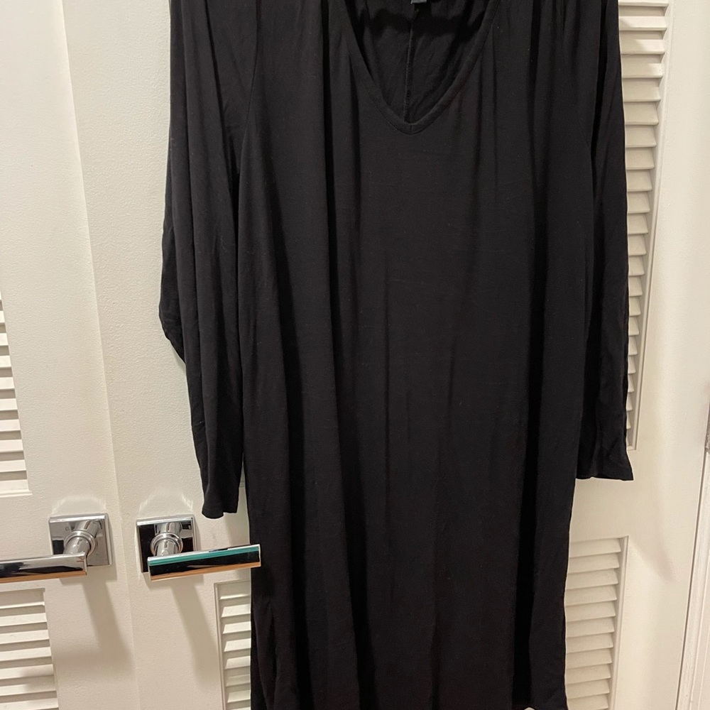 Torrid 3x black long sleeve shirt dress